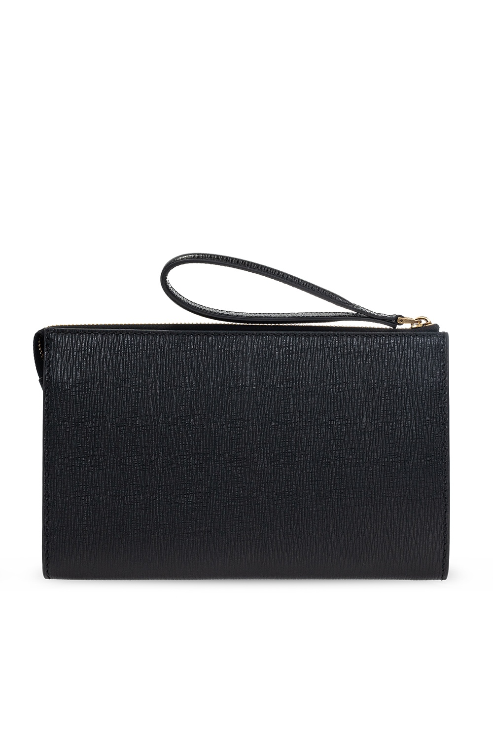 Salvatore Ferragamo Leather pouch with logo | Men's Bags | IetpShops